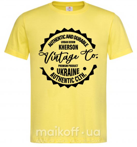 Мужская футболка Kherson Vintage Co Лимонный фото
