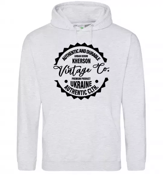 Чоловіча толстовка (худі) Kherson Vintage Co Сірий меланж фото