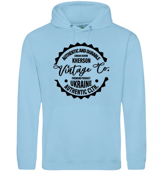 Мужская толстовка (худи) Kherson Vintage Co Голубой фото