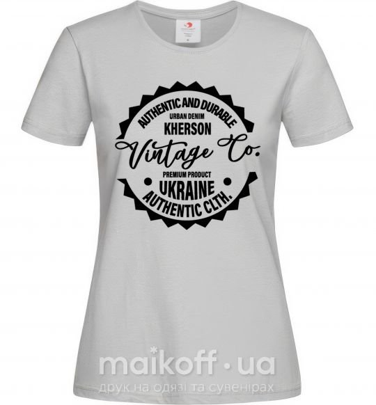 Жіноча футболка Kherson Vintage Co Сірий фото