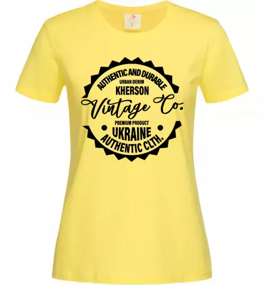 Женская футболка Kherson Vintage Co Лимонный фото