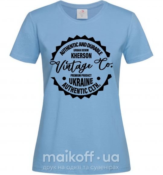 Жіноча футболка Kherson Vintage Co Блакитний фото