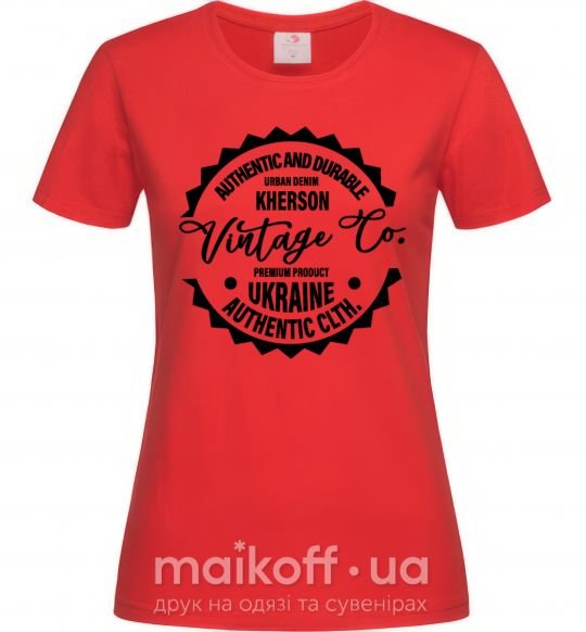 Женская футболка Kherson Vintage Co Красный фото