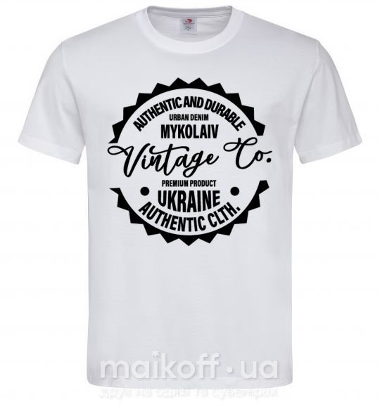 Чоловіча футболка Mykolaiv Vintage Co Білий фото