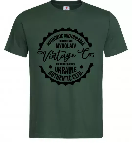 Чоловіча футболка Mykolaiv Vintage Co Темно-зелений фото