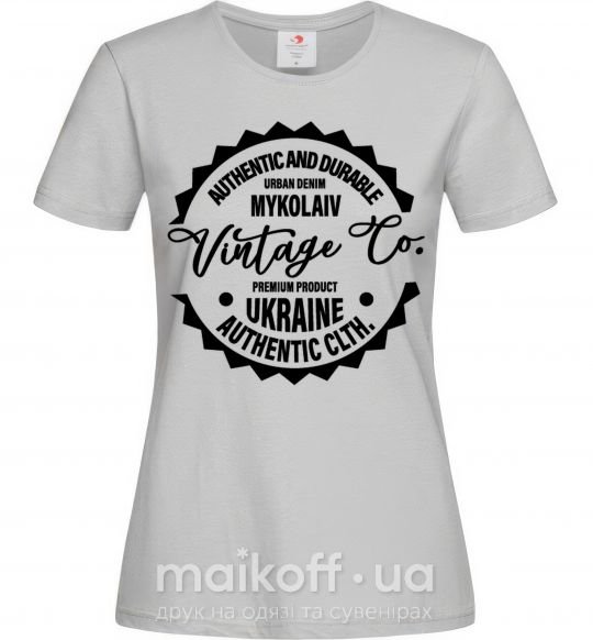 Жіноча футболка Mykolaiv Vintage Co Сірий фото