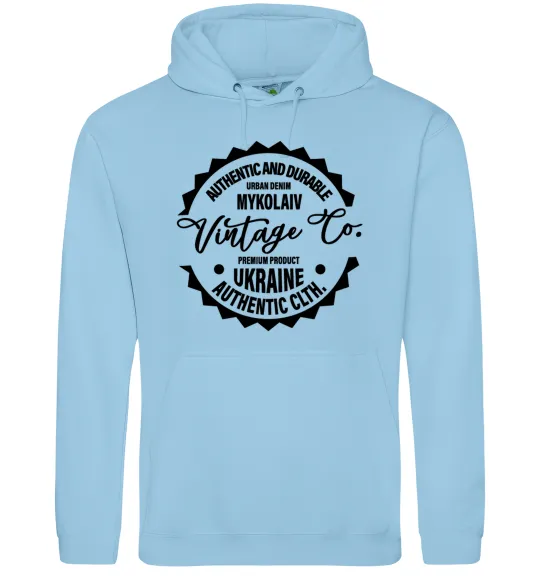 Мужская толстовка (худи) Mykolaiv Vintage Co Голубой фото