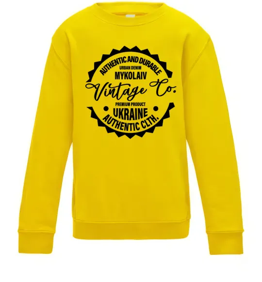 Дитячий світшот Mykolaiv Vintage Co Сонячно жовтий фото