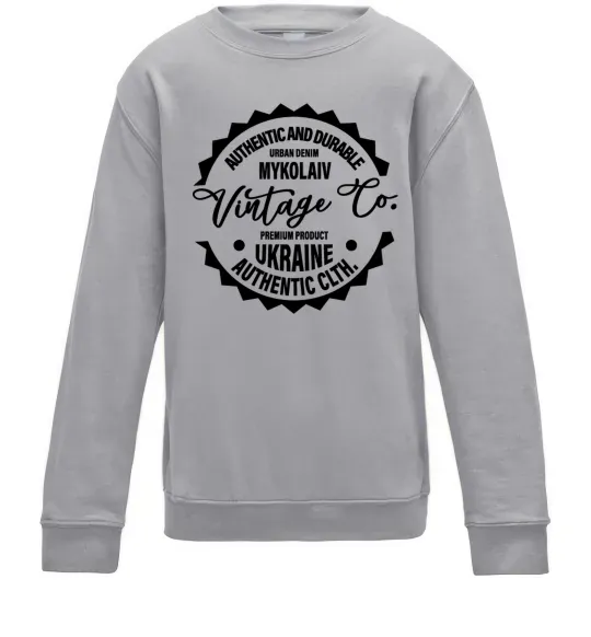 Дитячий світшот Mykolaiv Vintage Co Сірий меланж фото