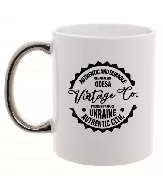 Чашка с цветной ручкой Odesa Vintage Co Серебро фото