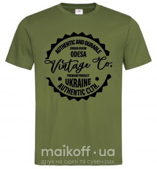 Мужская футболка Odesa Vintage Co Оливковый фото