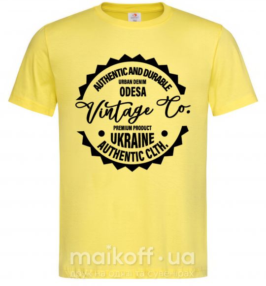Мужская футболка Odesa Vintage Co Лимонный фото
