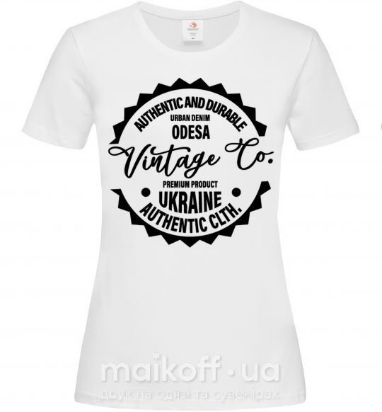 Женская футболка Odesa Vintage Co Белый фото