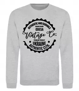 Свитшот Odesa Vintage Co Серый меланж фото