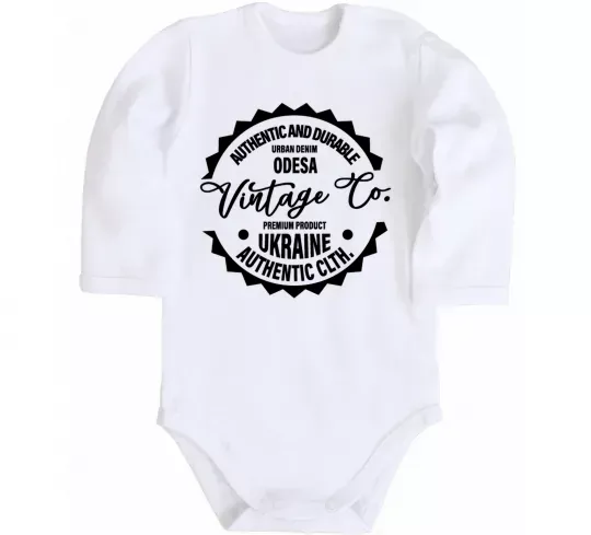 Детский боди Odesa Vintage Co Белый фото