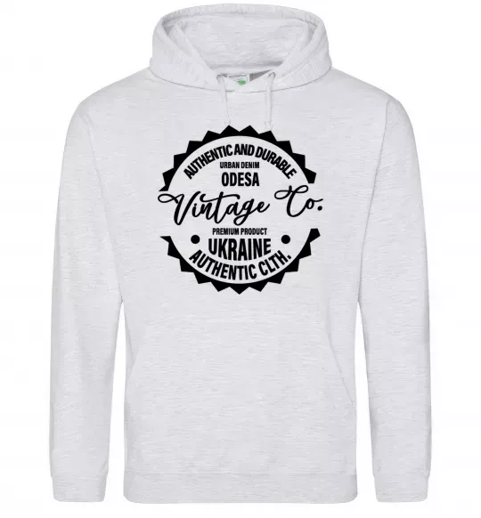 Женская толстовка (худи) Odesa Vintage Co Серый меланж фото