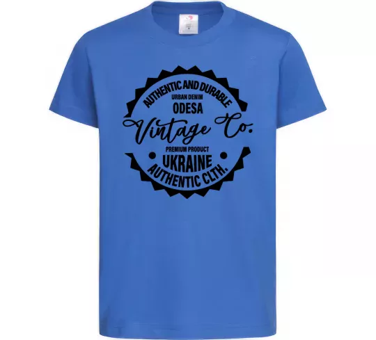 Дитяча футболка Odesa Vintage Co Яскраво-синій фото