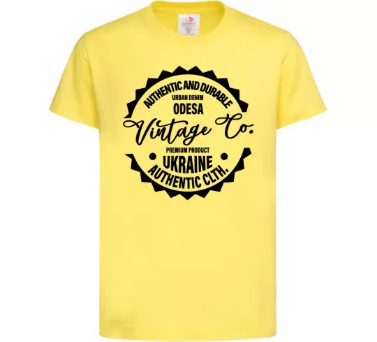 Дитяча футболка Odesa Vintage Co Лимонний фото