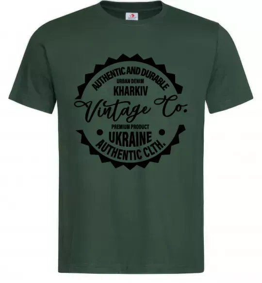Чоловіча футболка Kharkiv Vintage Co Темно-зелений фото