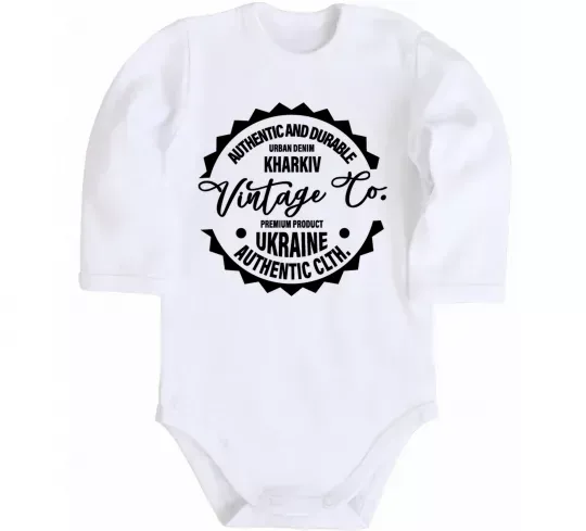 Детский боди Kharkiv Vintage Co Белый фото