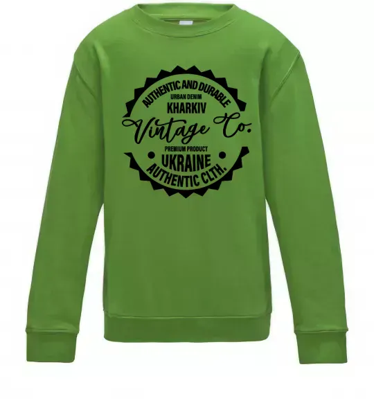 Дитячий світшот Kharkiv Vintage Co Лаймовий фото