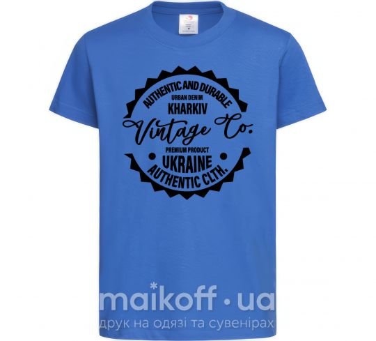 Дитяча футболка Kharkiv Vintage Co Яскраво-синій фото