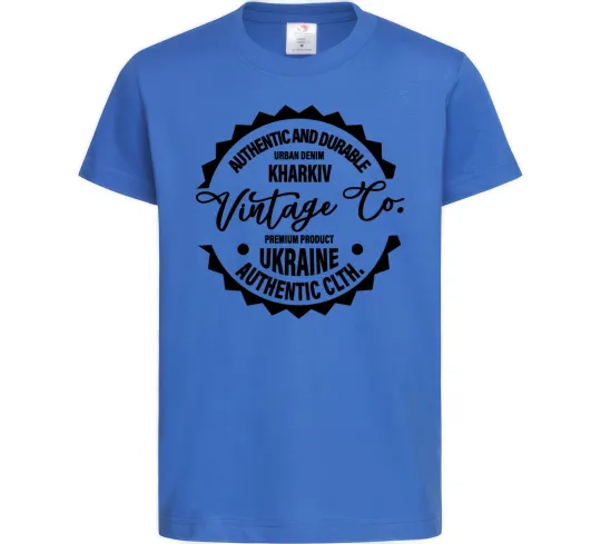 Дитяча футболка Kharkiv Vintage Co Яскраво-синій фото