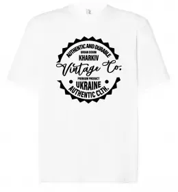 Футболка Оверсайз Харків райони Білий фото