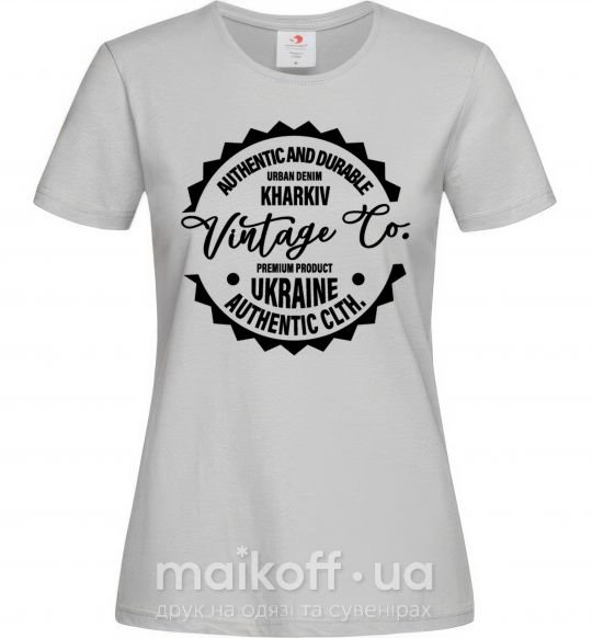 Жіноча футболка Kharkiv Vintage Co Сірий фото