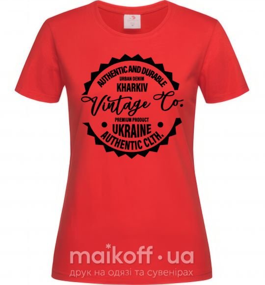 Жіноча футболка Kharkiv Vintage Co Червоний фото