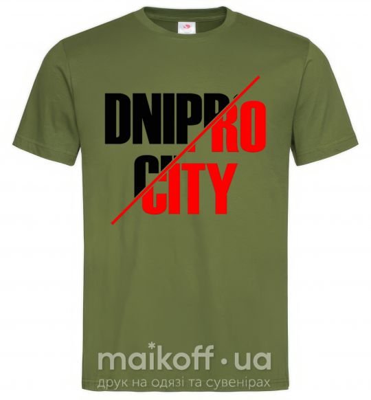 Чоловіча футболка Dnipro city Оливковий фото