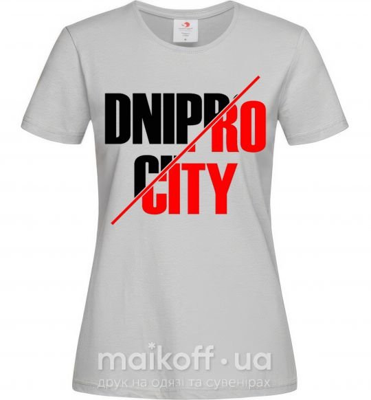 Жіноча футболка Dnipro city Сірий фото