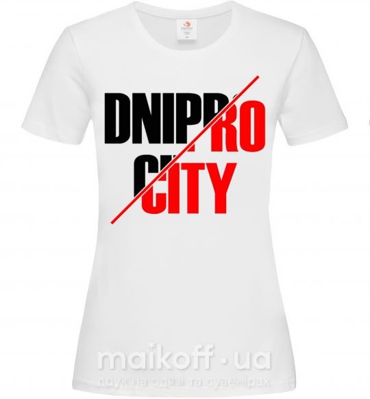 Жіноча футболка Dnipro city Білий фото