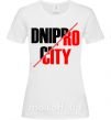Жіноча футболка Dnipro city Білий фото
