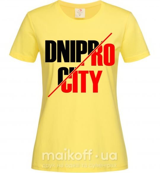 Жіноча футболка Dnipro city Лимонний фото