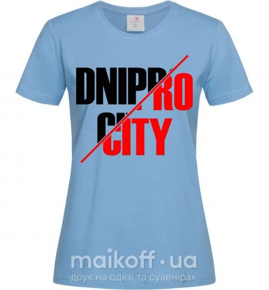 Жіноча футболка Dnipro city Блакитний фото