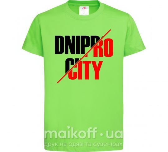 Дитяча футболка Dnipro city Лаймовий фото