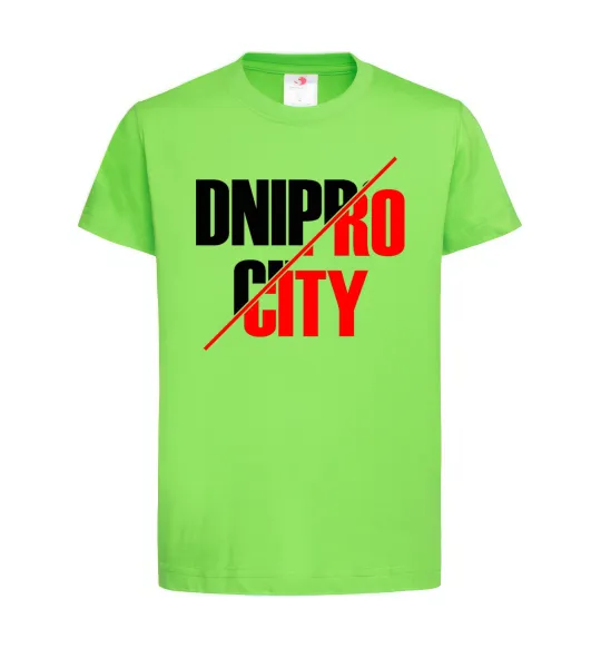 Дитяча футболка Dnipro city Лаймовий фото