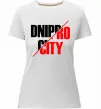 Жіноча преміум футболка Dnipro city Білий фото