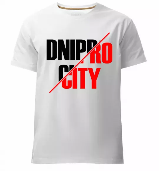 Мужская премиум футболка Dnipro city Белый фото