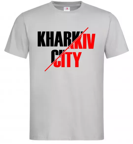 Чоловіча футболка Kharkiv city Сірий фото