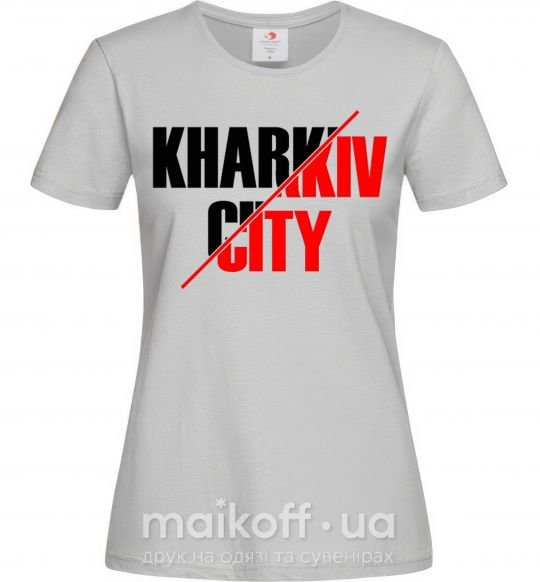 Жіноча футболка Kharkiv city Сірий фото