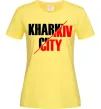 Жіноча футболка Kharkiv city Лимонний фото
