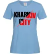 Жіноча футболка Kharkiv city Блакитний фото