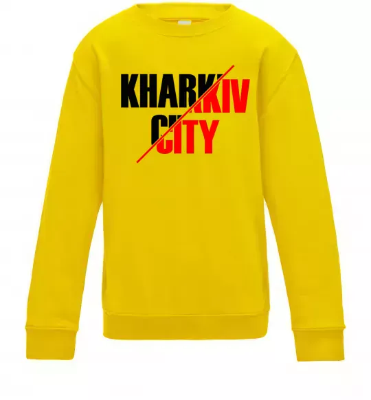 Детский Свитшот Kharkiv city Солнечно желтый фото
