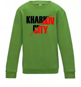 Детский Свитшот Kharkiv city Лаймовый фото
