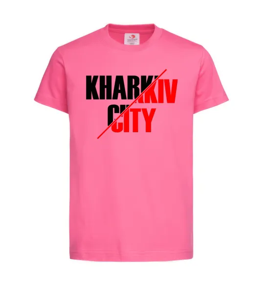 Детская футболка Kharkiv city Ярко-розовый фото