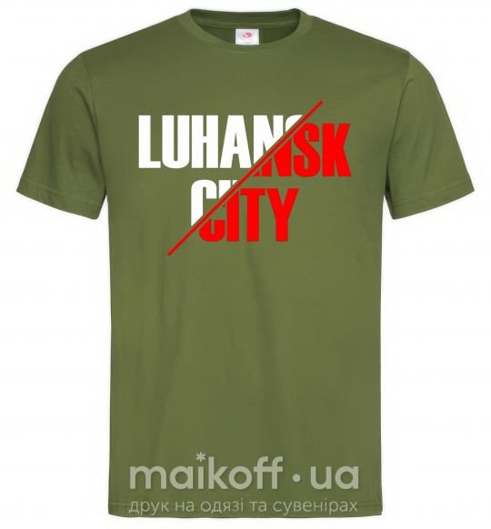Чоловіча футболка Luhansk city Оливковий фото