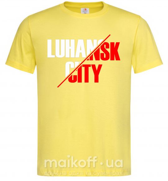 Мужская футболка Luhansk city Лимонный фото
