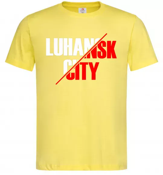 Мужская футболка Luhansk city Лимонный фото